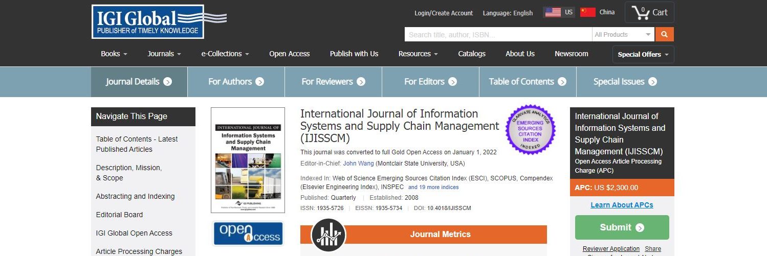 International Journal of Information Systems and Supply Chain Management