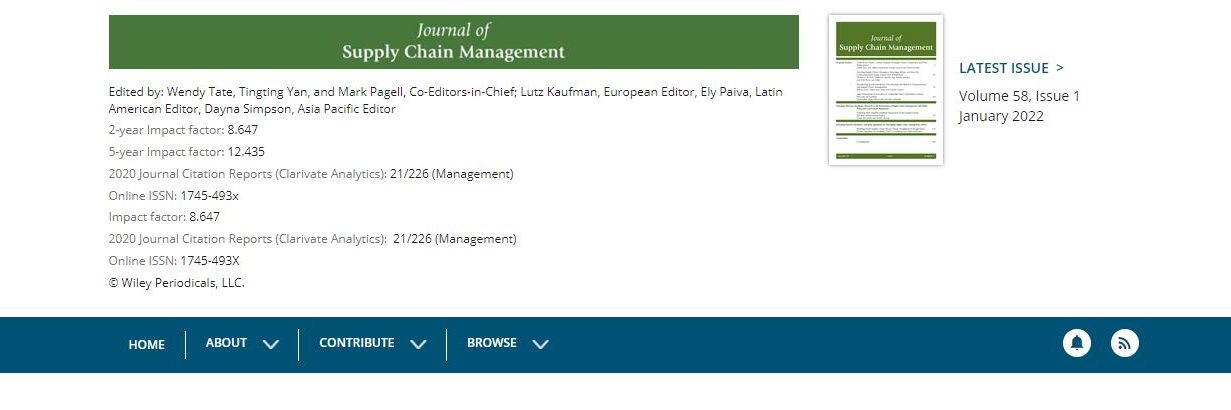 Journal of Supply Chain Management